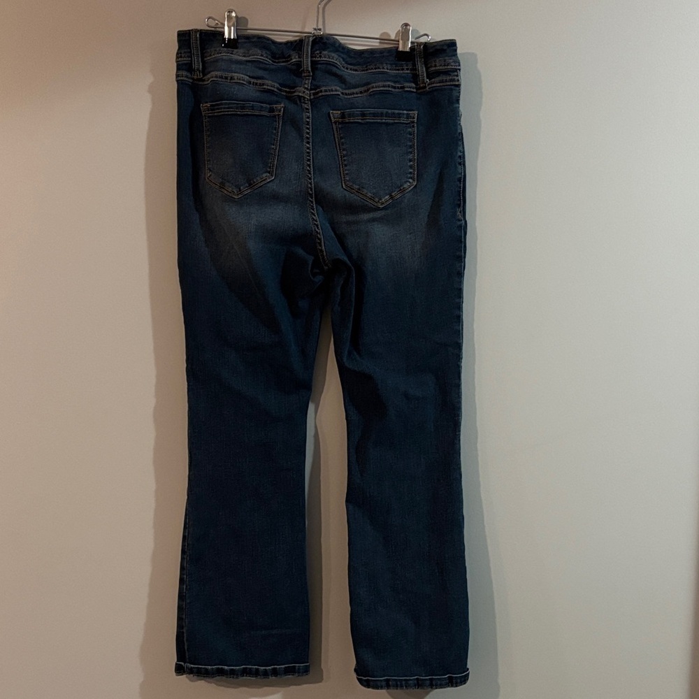 torrid Dark Blue Bootcut Jeans with Subtle Fading - Picture 3 of 3